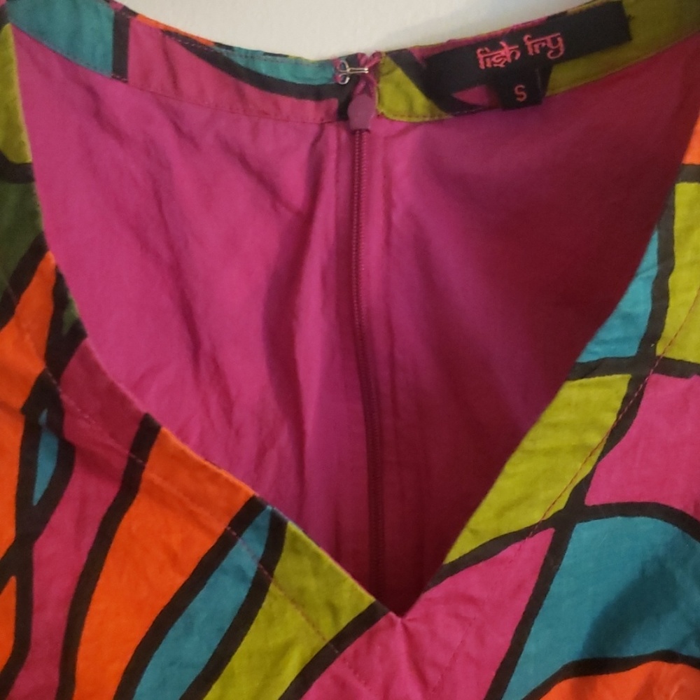 Anthropologie Fish Fry Colored Dress small - Picture 4 of 6